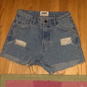 Homemade never worn distressed jean shorts